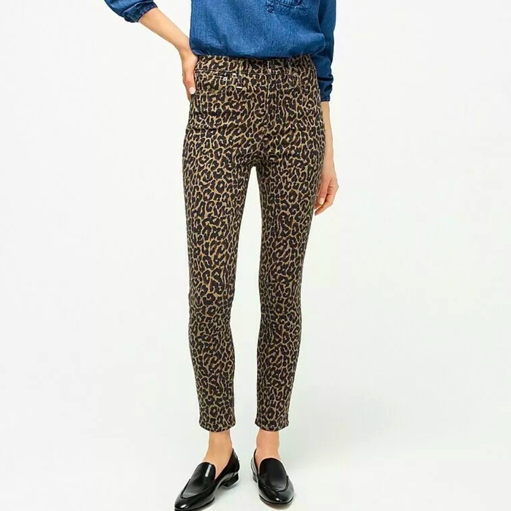 J Crew Leopard Print 10” High-Rise Toothpick Jean